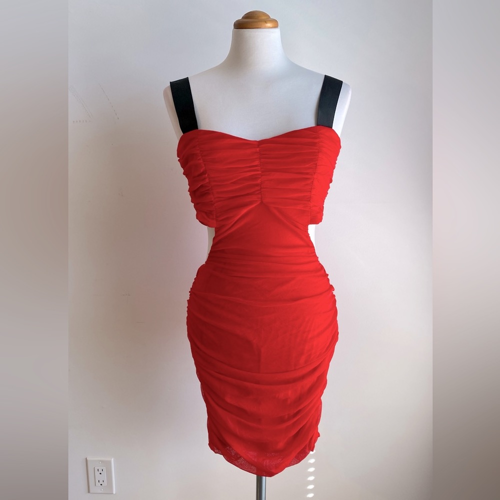 ASOS Mesh Dress with Cut Out Side